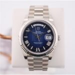 Rolex Day-Date 40 40mm Blue Ombré Dial Fluted Bezel President Bracelet - 228239 | 2024 Model