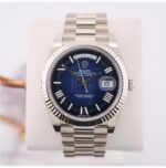 Rolex Day-Date 40 40mm Blue Ombré Dial Fluted Bezel President Bracelet - 228239 | 2024 Model
