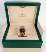 Rolex Day-Date 40 Rose Gold Chocolate Diamond Dial & Fluted Bezel President Bracelet 228235 - - 图片 3