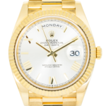 Rolex 18k Yellow Gold Day-Date 40mm, 228238 Silver Roman Dial and President Bracelet - 图片 2