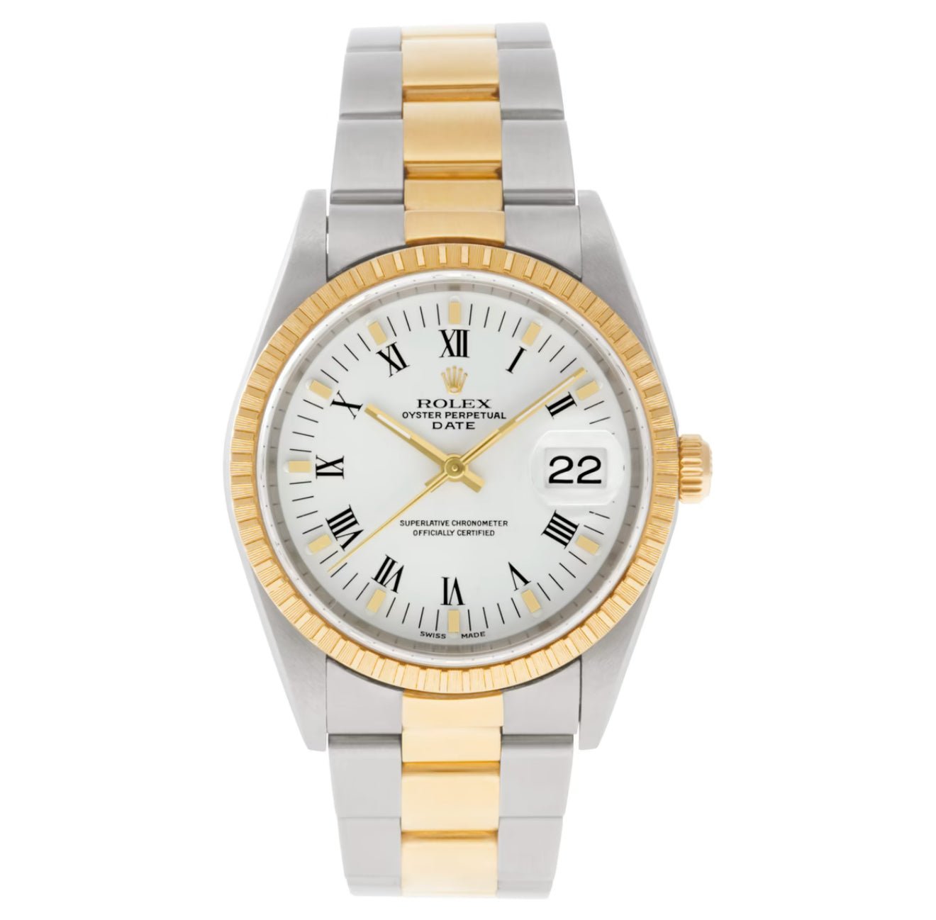 IMG_7092.jpg Rolex Oyster Perpetual Date 34mm – Steel & 18k Yellow Gold with White Dial | Ref. 15223 - 图片 1