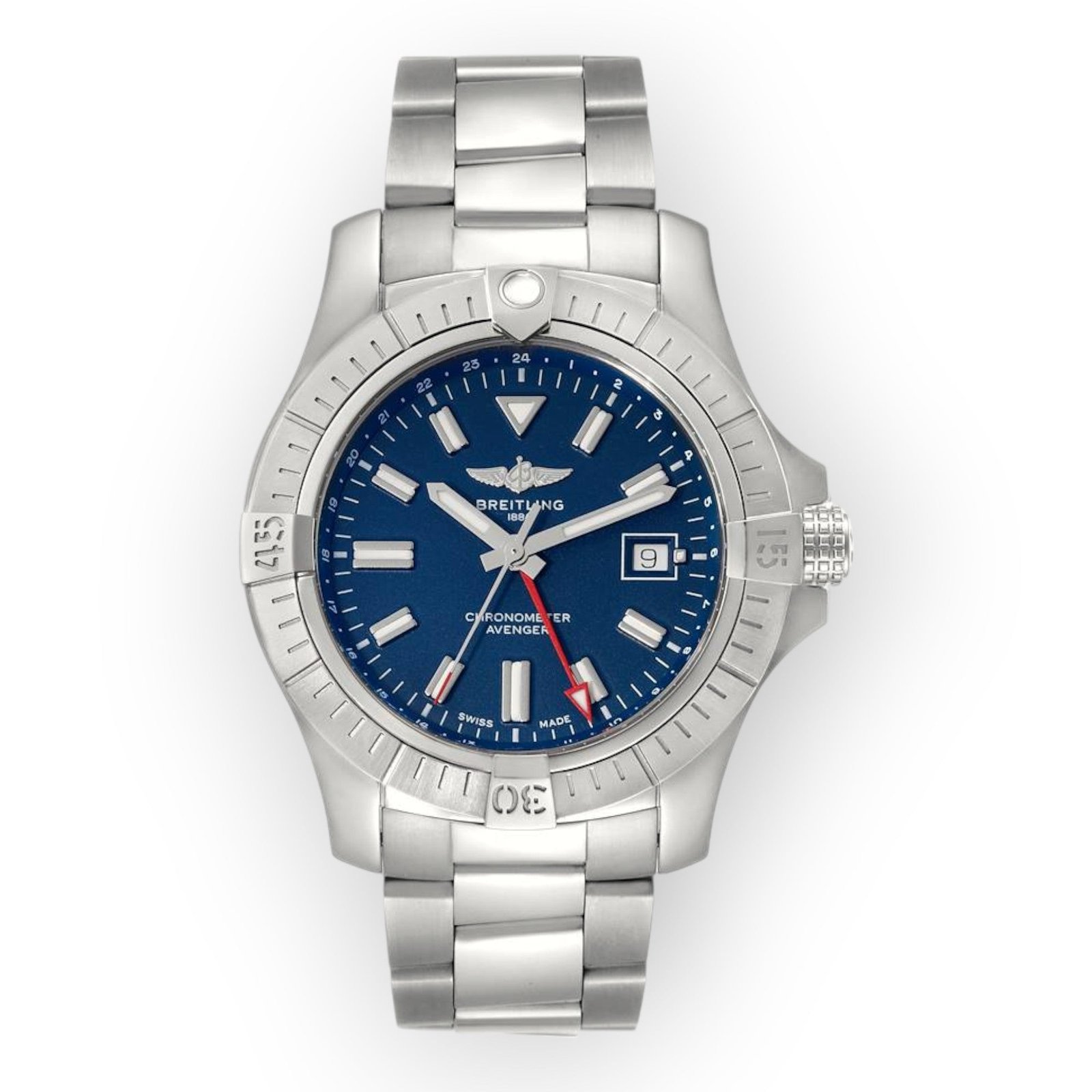 Pre-Owned-Breitling-Aeromarine-Avenger-II-GMT-A32395-Blue-Dial-Steel-Mens-Watch-JD-Watches-NY.jpg Breitling Aeromarine Avenger II GMT A32395 Blue Dial Steel Mens Watch - 图片 1