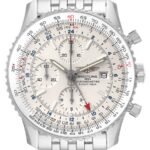 Breitling Navitimer World GMT A24322 Silver Dial Steel Mens Watch - 图片 2