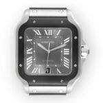 Cartier Santos Steel ADLC WSSA0037 Grey Dial Mens Watch - 图片 2