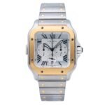 Cartier Santos W2SA0008 43mm White Dial With Two Tone Bracelet
