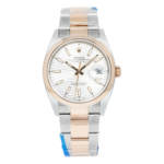 Rolex 36mm Stainless Steel & Everose Gold Datejust 126201 with Silver Fluted Dial and Oyster Bracelet (Year: 2022-2025)