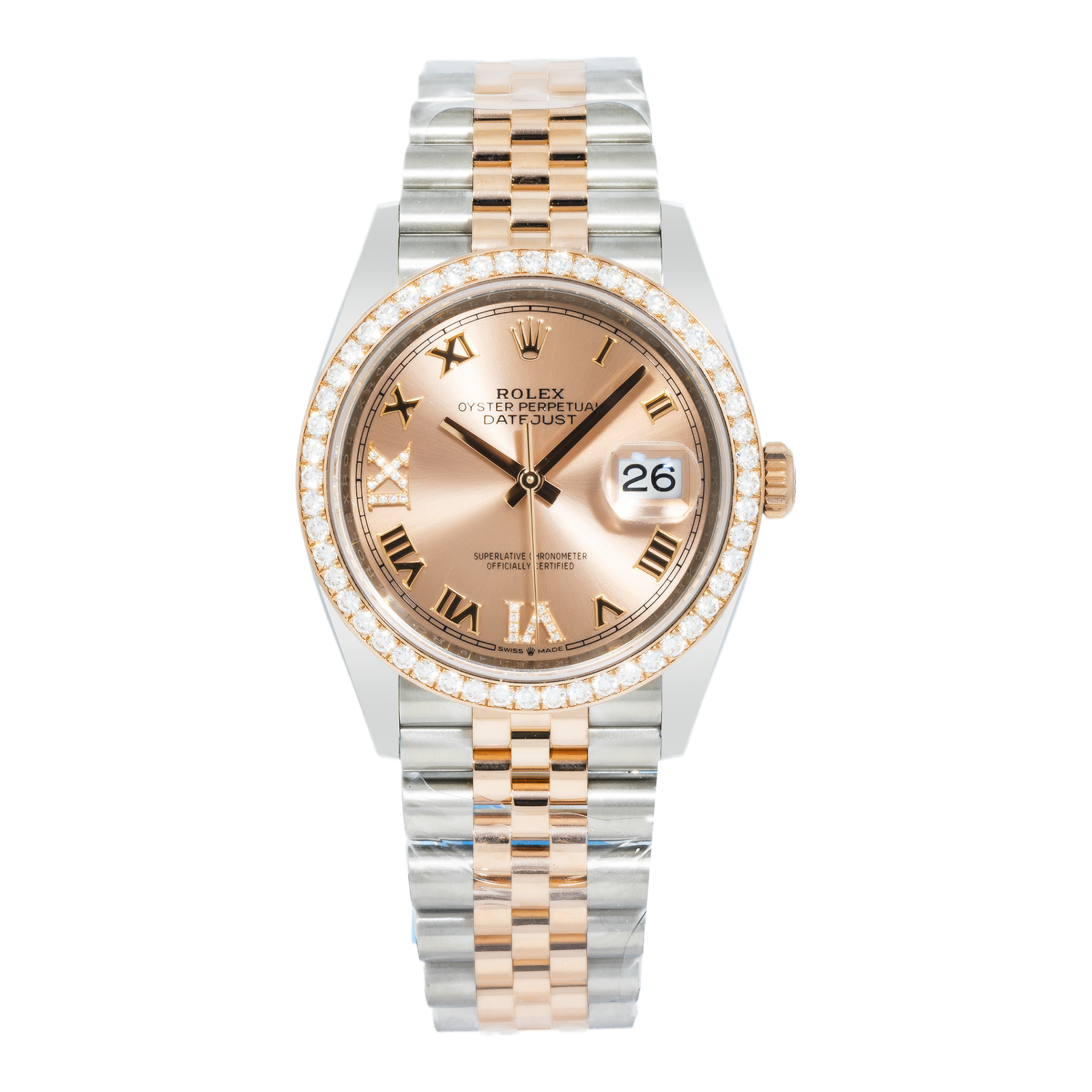 Pre-Owned-Rolex-36mm-Stainless-Steel-Everose-Gold-Datejust-126281RBR-with-Rose-Roman-Diamond-Dial-and-Jubilee-Bracelet-Year-2017-to-2019-JD-Watches-NY.png Rolex 36mm Stainless Steel & Everose Gold Datejust 126281RBR with Rose Roman Diamond Dial and Jubilee Bracelet (Year: 2017 to 2019) - 图片 1
