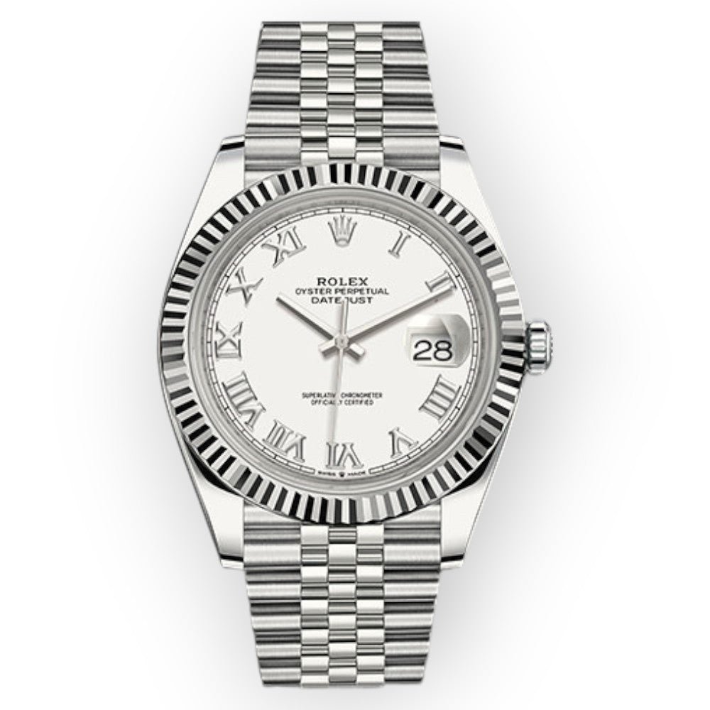 Pre-Owned-Rolex-Datejust-126334-41mm-White-Roman-Numerals-Dial-With-Jubilee-JD-Watches-NY.jpg Rolex Datejust 126334 41mm White Roman Numerals Dial With Jubilee - 图片 1