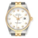 Rolex Datejust 36mm 16233  Steel Yellow Gold White Diamond Dial Mens Watch - 图片 2