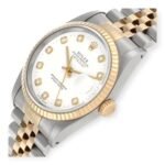 Rolex Datejust 36mm 16233  Steel Yellow Gold White Diamond Dial Mens Watch - 图片 3