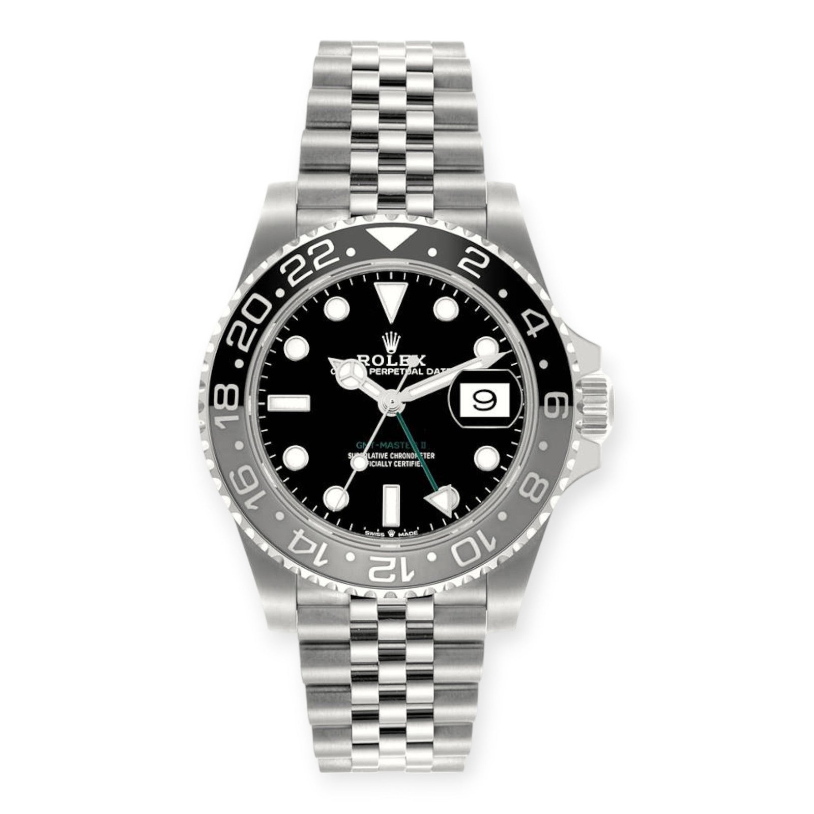 Pre-Owned-Rolex-GMT-Master-II-126710GRNR-Bruce-Wayne-Stainless-Steel-Jubilee-JD-Watches-NY.jpg Rolex GMT Master II 126710GRNR 'Bruce Wayne' Stainless Steel Jubilee - 图片 1