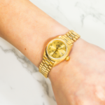 Rolex Lady-Datejust 6917 – Champagne Roman Dial – 18k Yellow Gold President Bracelet – 26mm - 图片 5