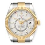 Rolex Sky Dweller Yellow 326933 Gold Steel White Dial Mens Watch - 图片 2