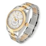 Rolex Sky Dweller Yellow 326933 Gold Steel White Dial Mens Watch - 图片 4
