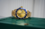 Rolex Submariner 16808 – 18K Yellow Gold – Diamond & Sapphire Serti Dial – Blue Bezel - 图片 4