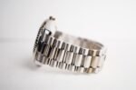 Rolex Day-Date 41mm White Gold Silver Diamond Dial & Fluted Bezel Oyster Bracelet 218239 - 图片 5