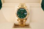 Rolex Day-Date 40 Yellow Gold Watch - Fluted Bezel - Green Roman Dial - President Bracelet - 228238 grrp - 图片 2
