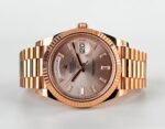 Rolex Day-Date 40 Rose Gold Sundust Diamond Dial & Fluted Bezel President Bracelet 228235 - - 图片 4
