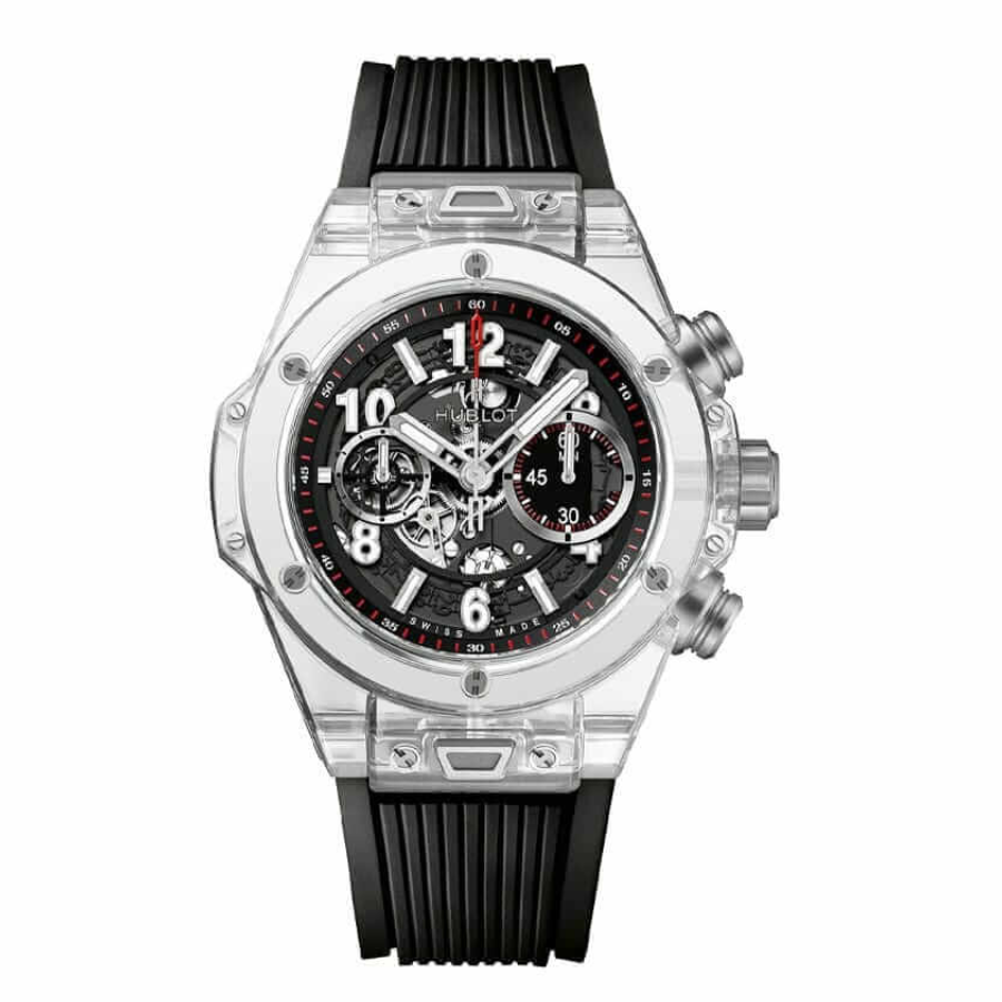 Sapphire-Case-Watch-Replica.webp Hublot Big Bang Unico “Sapphire Case” 411.JX.1170.RX Precision Duplicate 1:1 - 图片 1